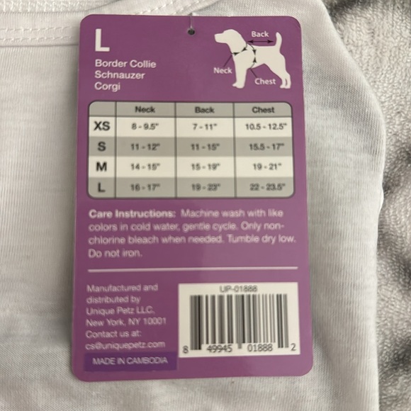 Unique Petz - pet T-shirt - size L and XL available - Picture 3 of 6